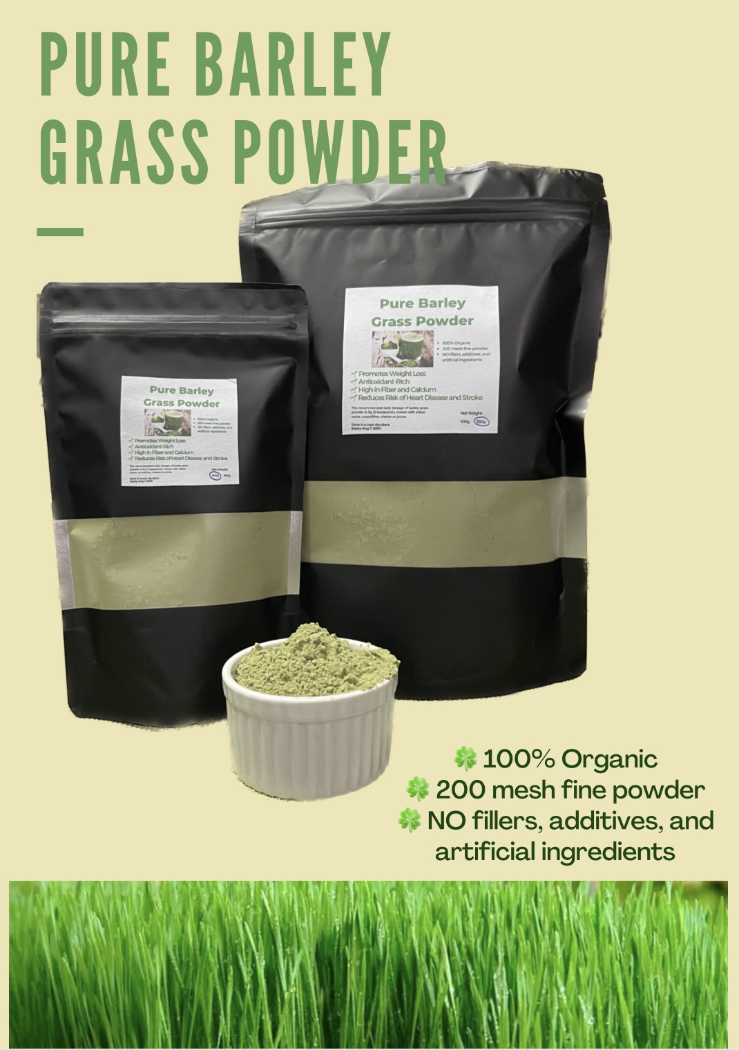 Pure Barley Grass Powder 100g and 350g