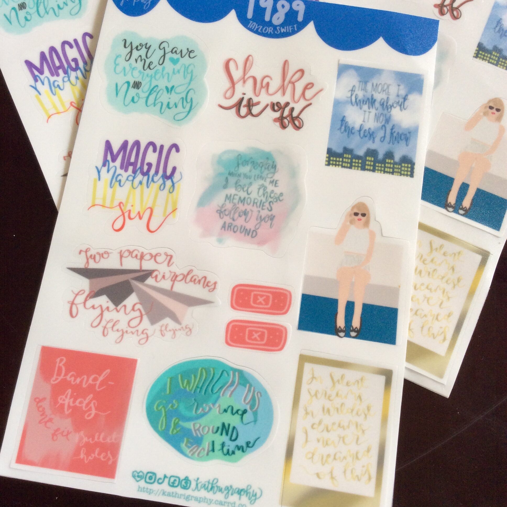 Taylor Swift 1989 Taylor's Version Sticker pack, 1989 era, Taylor Swift  1989 Sticker sheet, Taylor Swift 1989 Sticker pack for Journals, planners,  laptops, tumblers, Shake it off sticker, swifties stickers