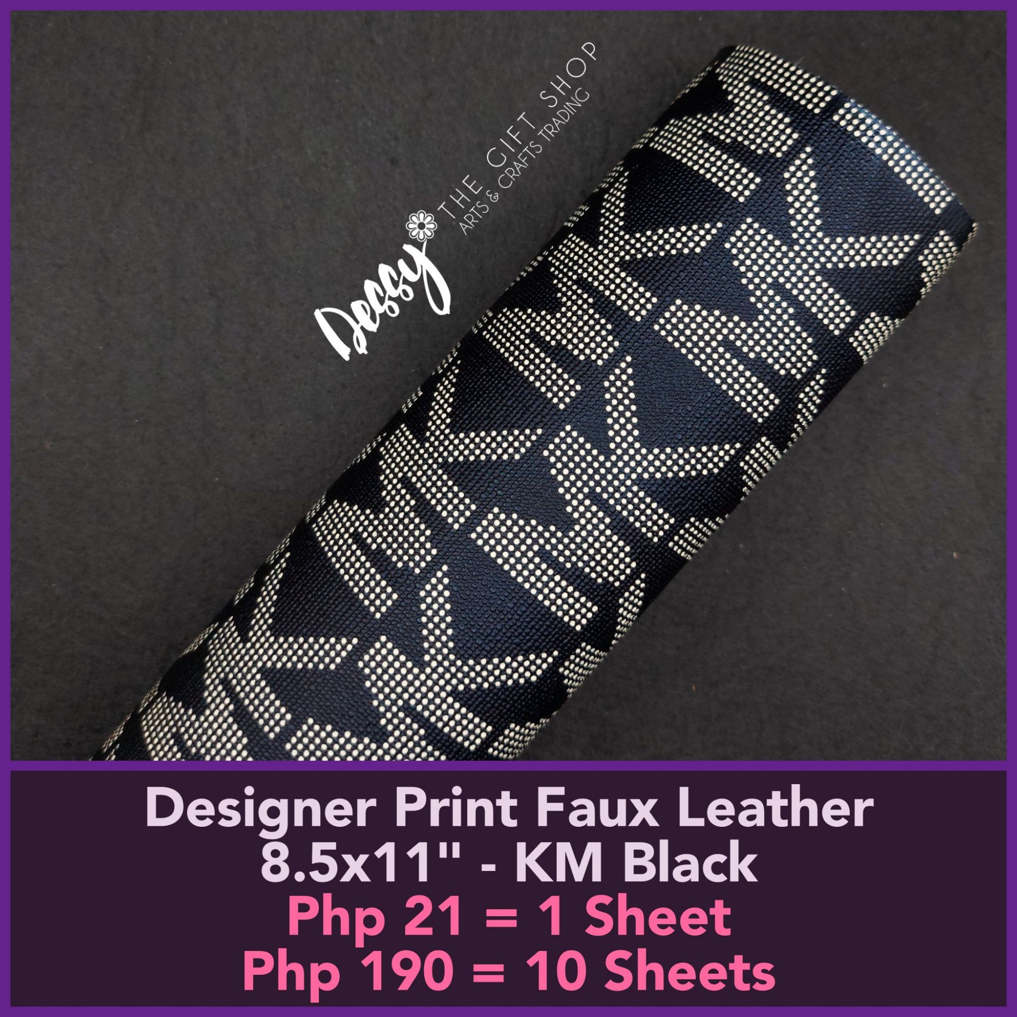 Yayamanin Designer Brand Faux Leather - 11x8.5- PVC Type (Short Bond Paper  Size)