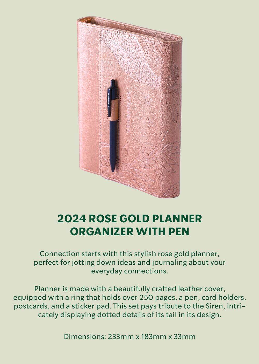 AUTHENTIC STARBUCKS PLANNER 2024 / STARBUCKS TRADITIONS 2024 /STARBUCKS