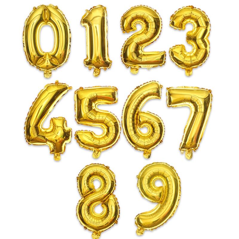 16-inches Gold Number Foil Balloons | Sold per piece | Lazada PH