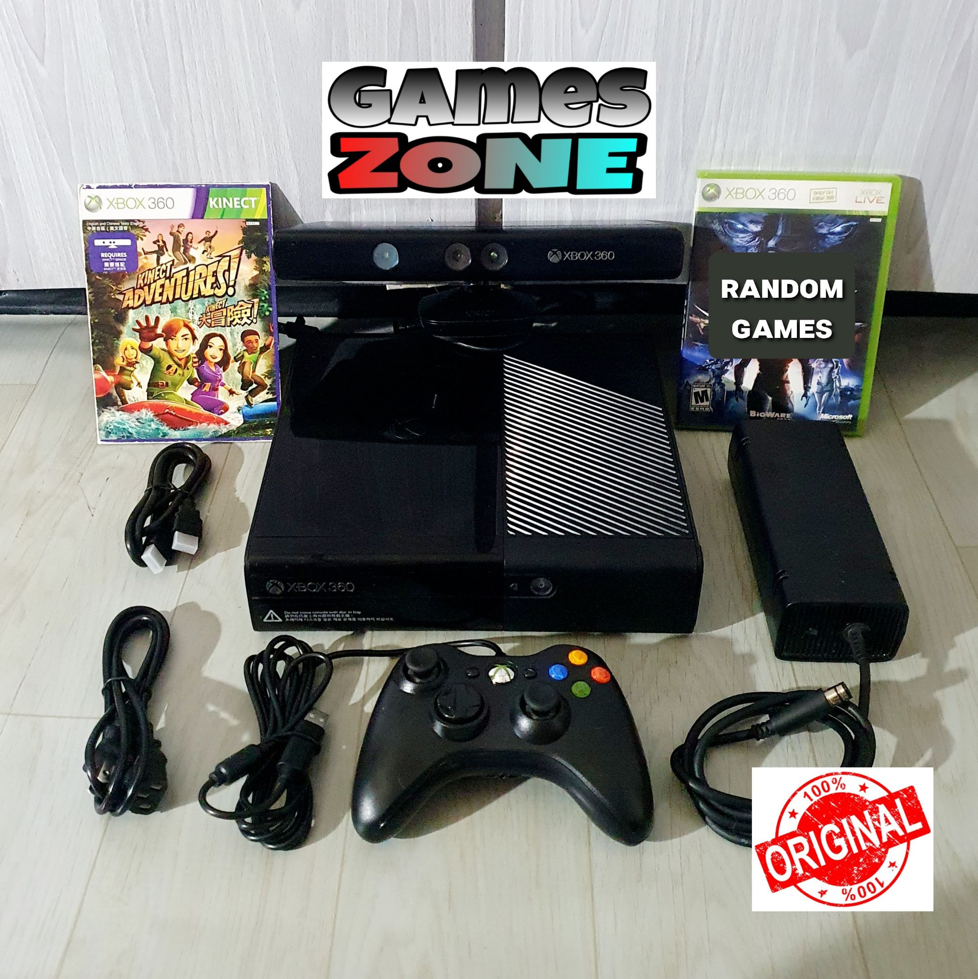 Xbox 360 Slim Console with Kinect Sensor and Free Games