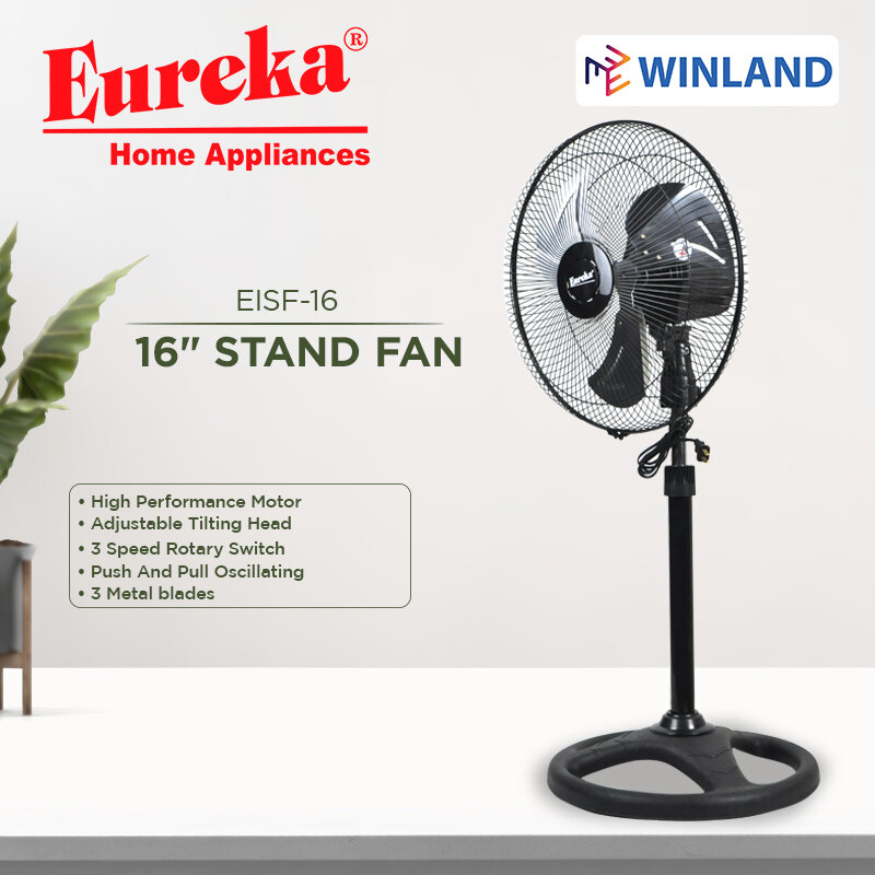 Eureka by Winland 16" Stand Fan | Electric Fan 60w EISF-16