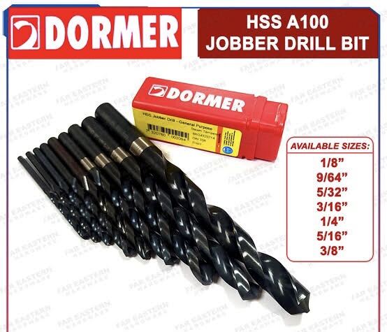 10pcs Dormer HSS drill bit (NOT ASSORTED SIZES) 1/8