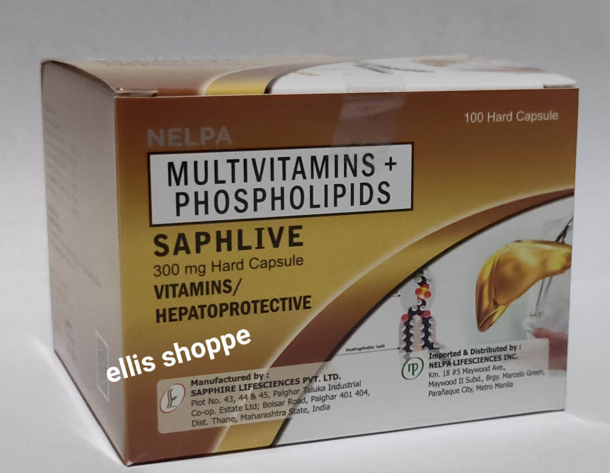 SAPHLIVE Multivitamins + Phospholipids 300mg Box of 100 Hard Capsules Lazada PH