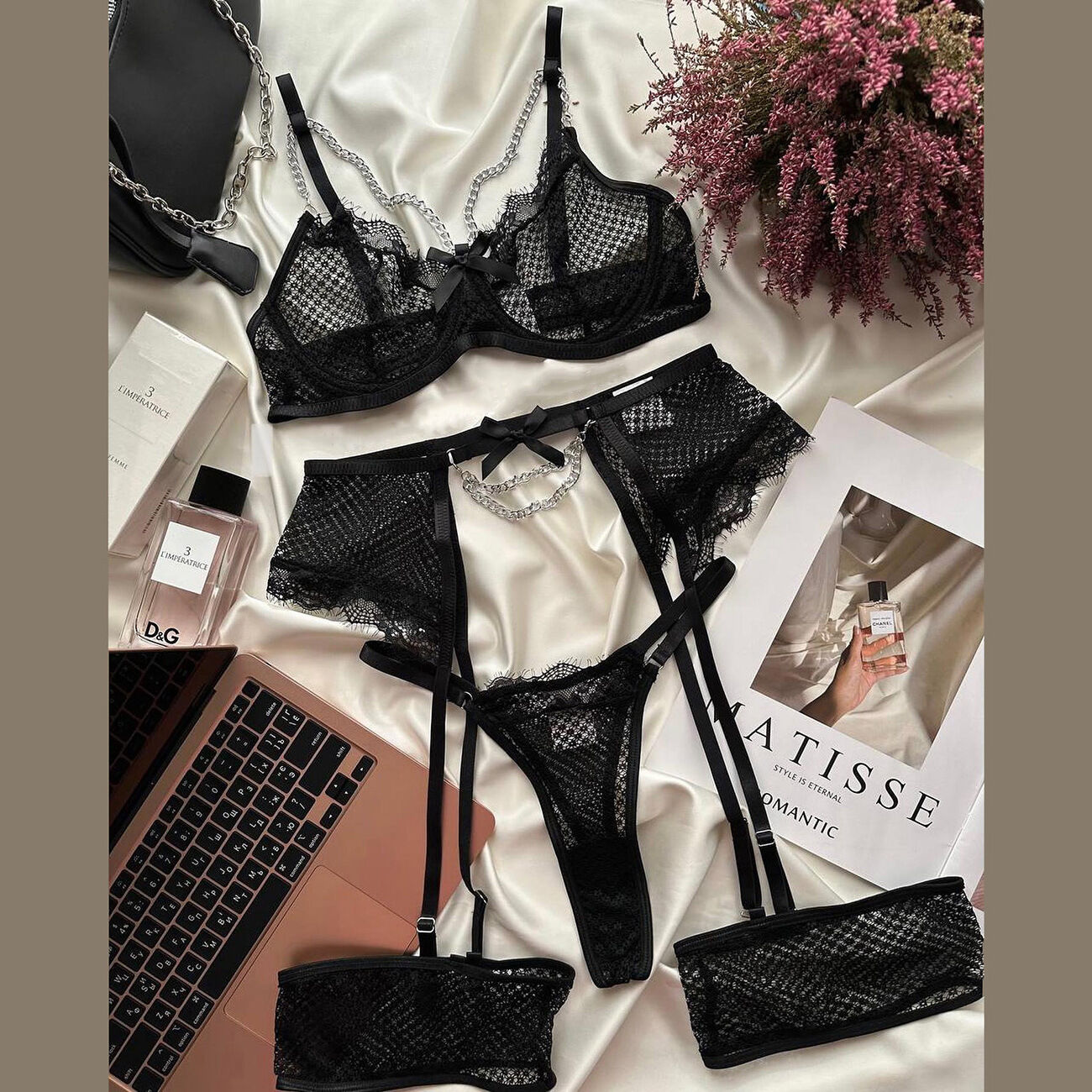 Sexy Lace Nightdress & Lingerie Set - Floral Sheer Bra, Large Size, French Push Up | Lazada Philippines Sexy Lace Nightdress & Lingerie Set - Floral Sheer Bra, Large Size, French Push Up | Lazada Philippines