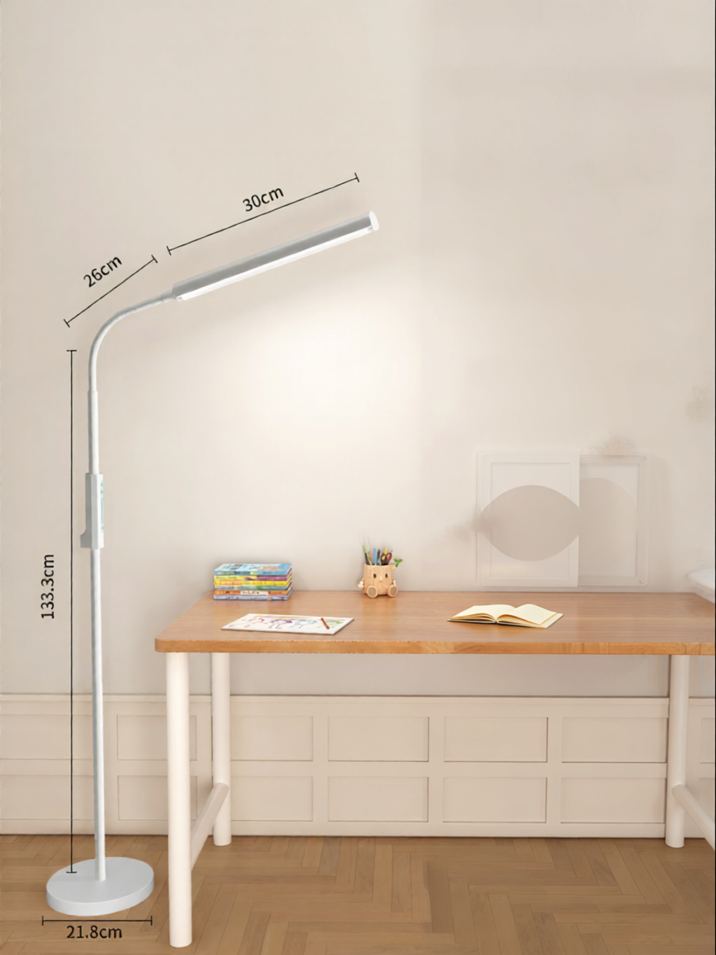 Full Spectrum Eye Protection Studying Reading Standing Floor Lamp