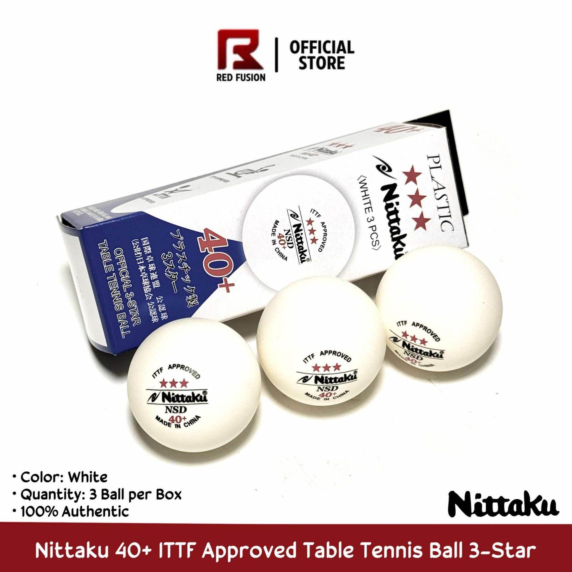 Nittaku White 3-Star Table Tennis Ball 3's