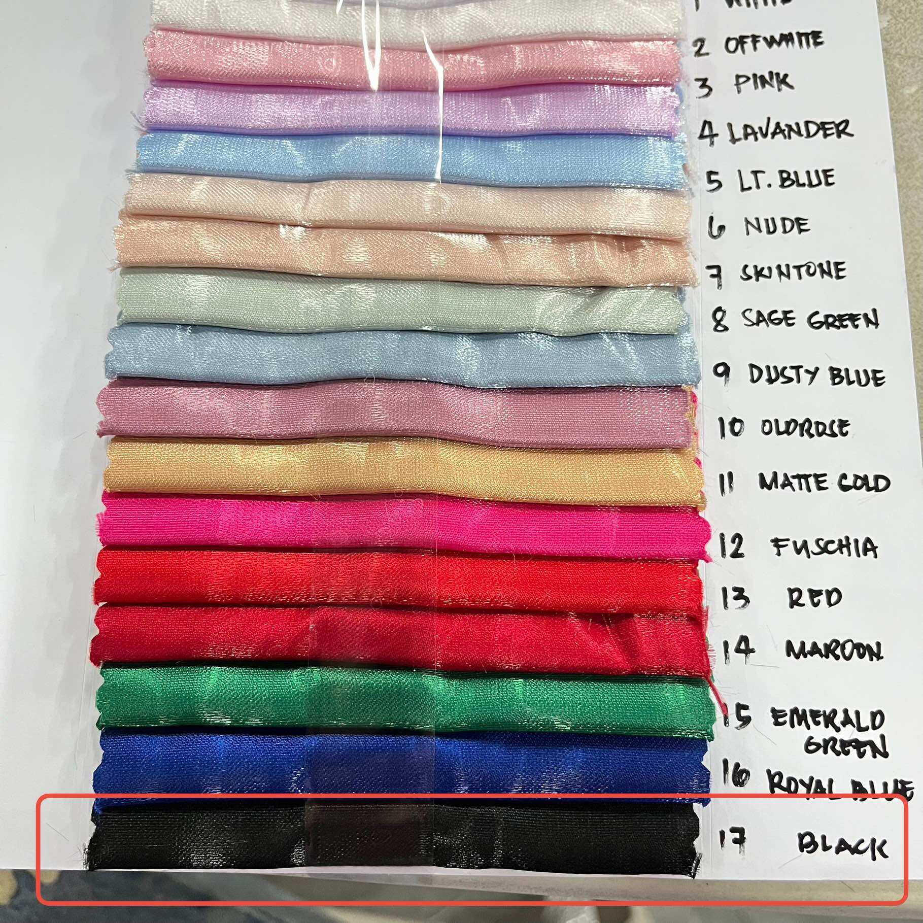 Liquid Satin Fabric 60”(Per Yard)