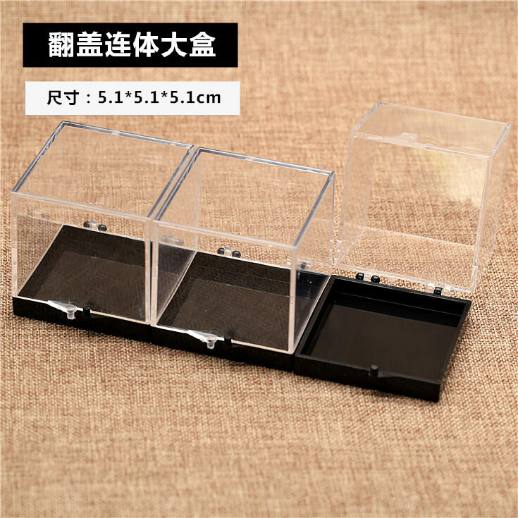 Acrylic Transparent Mineral Crystal Specimen Storage Box Fossil Raw Stone Display Case Jewelry Organizer Box Sample Case. 