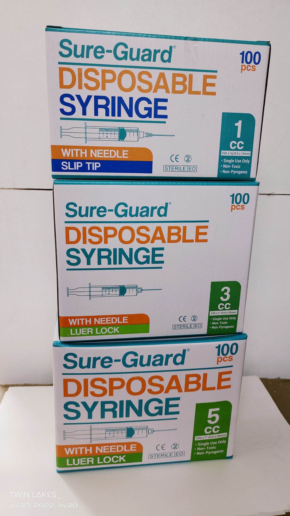 SureGuard Disposable Syringe 1cc, 3cc, 5cc, 10cc Lazada PH