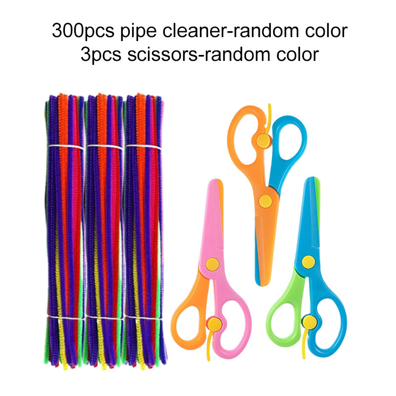 100~500PCS Flexible Chenille Stems Pipe Cleaners Kids Art Craft Toys Soft Bendable Stems For Handmade Animals & Flowers TMZ