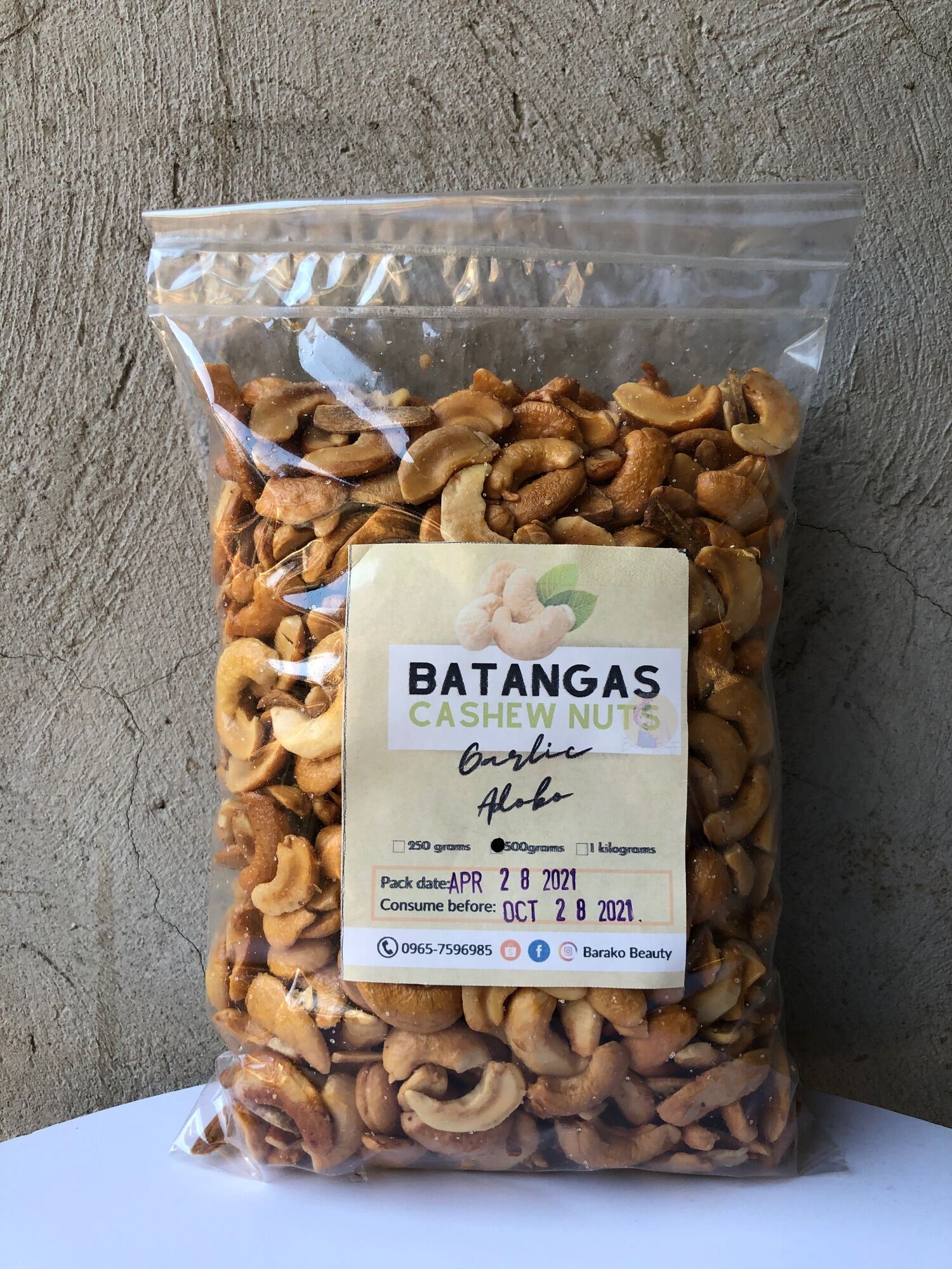 500 grams Adobo flavor Cashew Nuts (batangas kasoy) Lazada PH