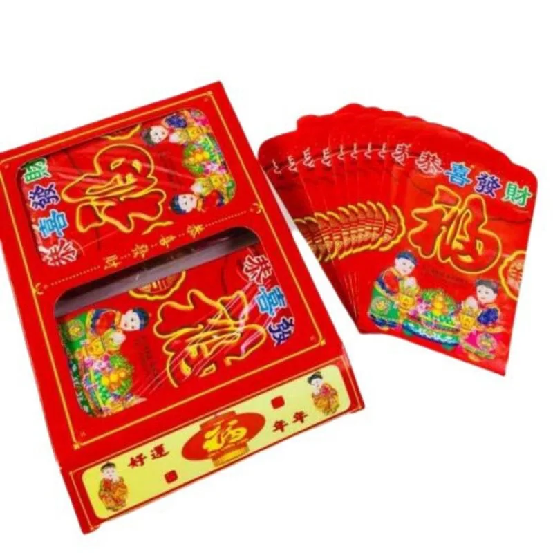 100 PCS Small Chinese Angpao Lucky Money Red Envelopes