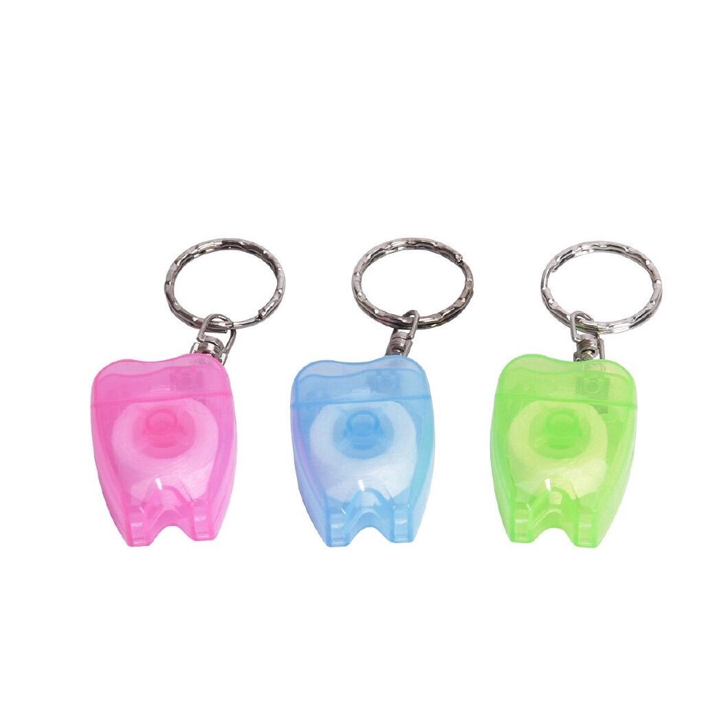 1pc Tooth design 15m dental floss keychain Lazada PH