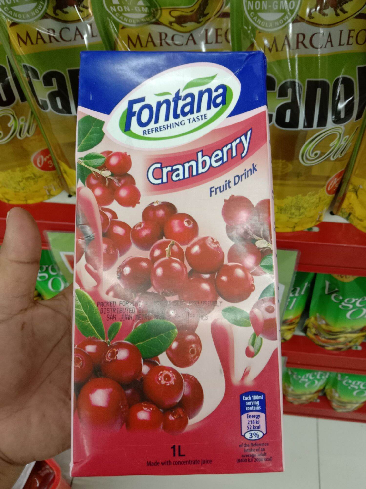 Fontana Cranberry Juice 1Liter Lazada PH