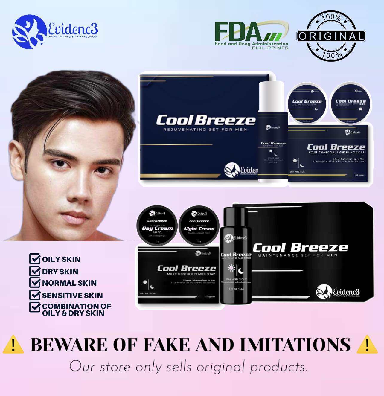 Cool Breeze Men's Rejuvenating and Maintenance Skincare Set