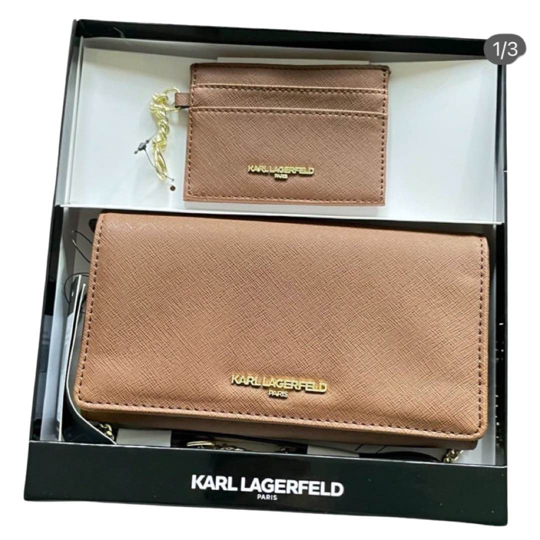 Karl Lagerfeld Plum Combo Wristlet