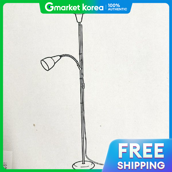 Ikea | Ikea Togarp Upward Floor Stand /Reading Lamp Black /White 004.863.94