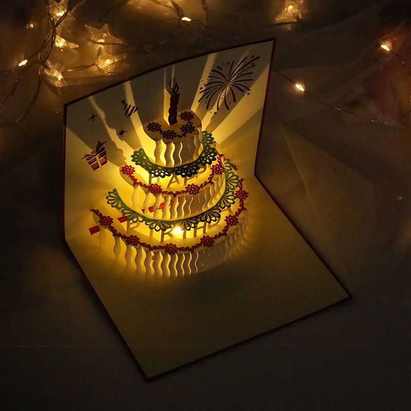 TAOKOU | Music Light 3D Greeting Card with Blessing Message