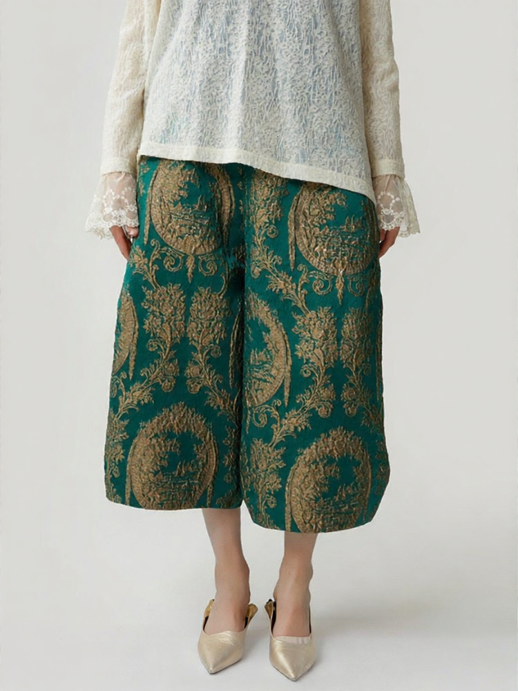 Silhouette Elegant Song Brocade Palazzo Pants Presyo  8,407 Piso*Libreng Shipping