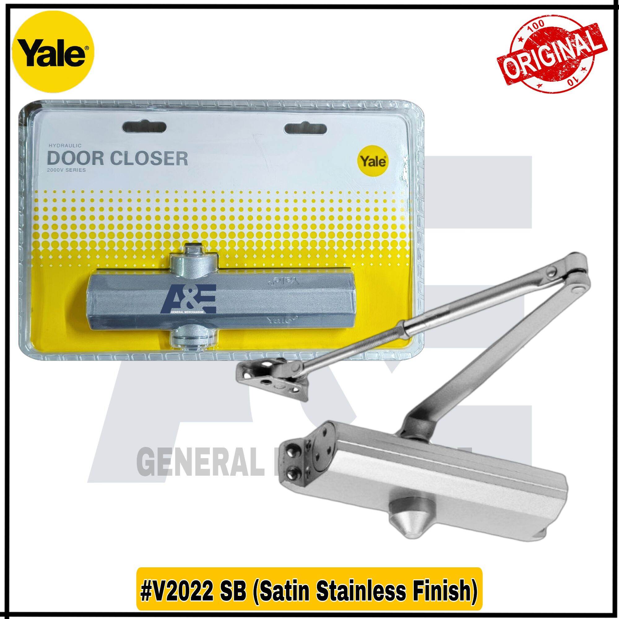 Yale Heavy Duty Overhead Door Closer V2022 SB, V2022 GB Lazada PH