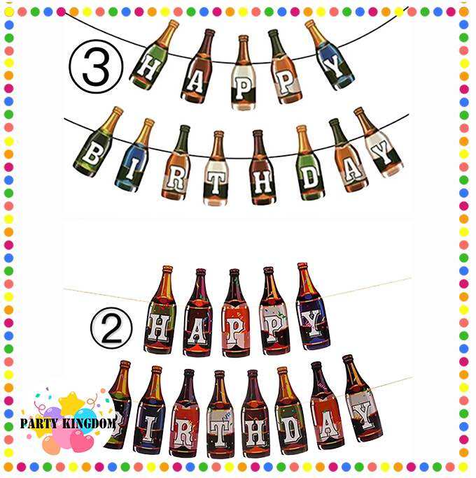 Party Kingdom Wine Happy Birthday Banner Adult Party Decorations