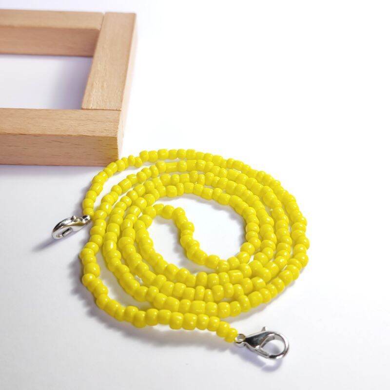 Colorful chalk fashion beads mask strap lanyard face mask antilost