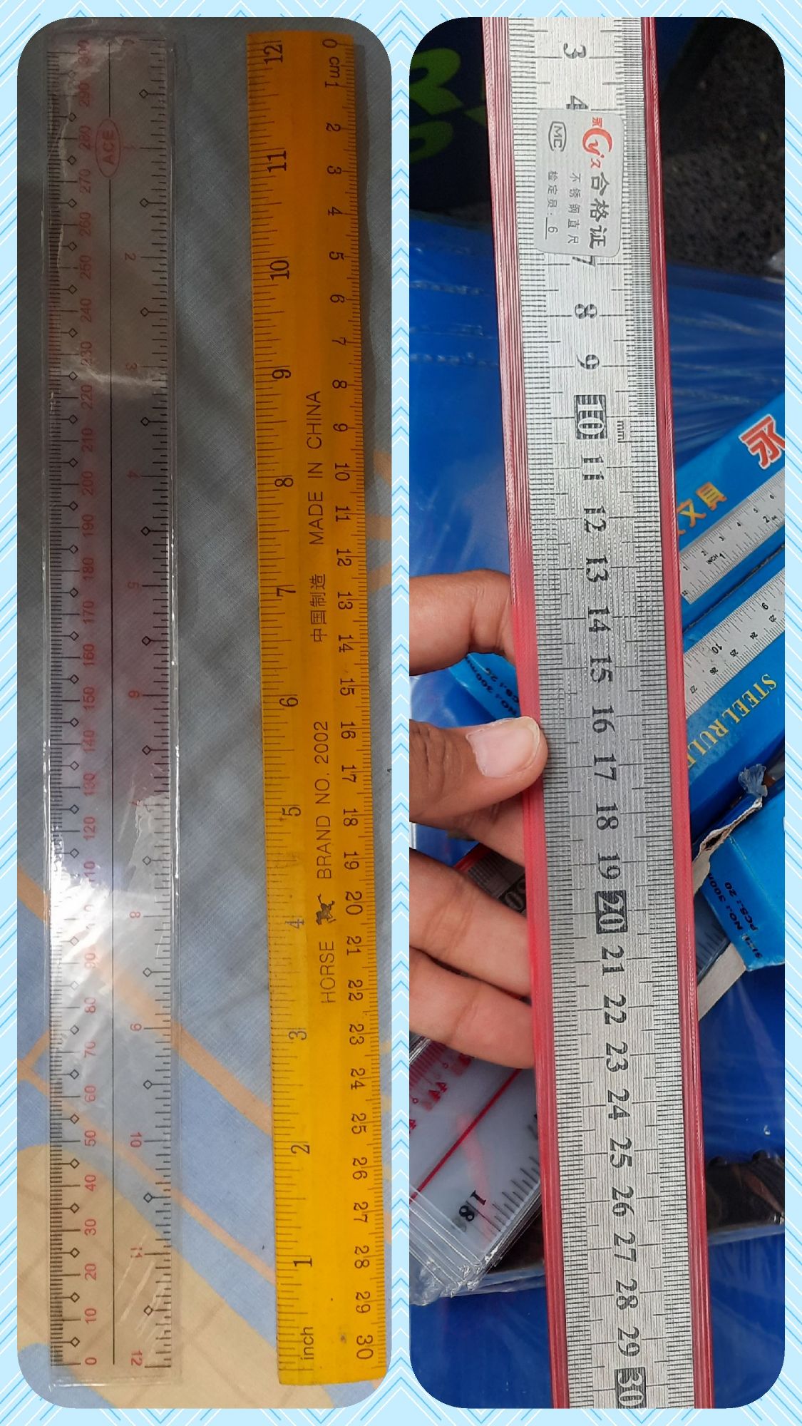 20 Pack Plastic Ruler 12 Inch Straight Ruler Flexible Ruler with Inches and for 