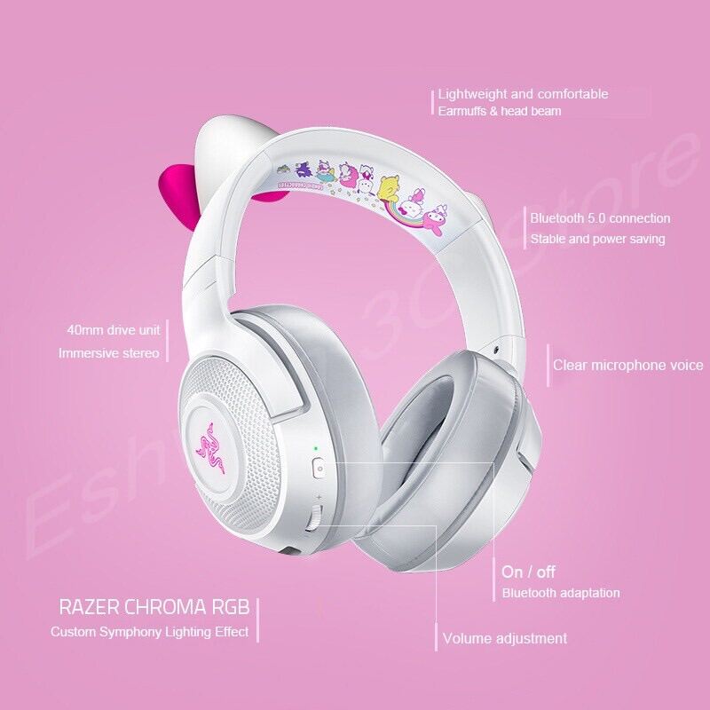 Hello! kitty razer bluetooth headphones Lazada PH