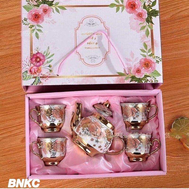 CERAMIC TEAPOT AND TEA CUPS SET WITH BOX AND PAPER BAG Lazada PH