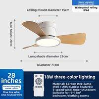 PUYU | Quiet Moisture-Proof Small Size Ceiling Fan Light
