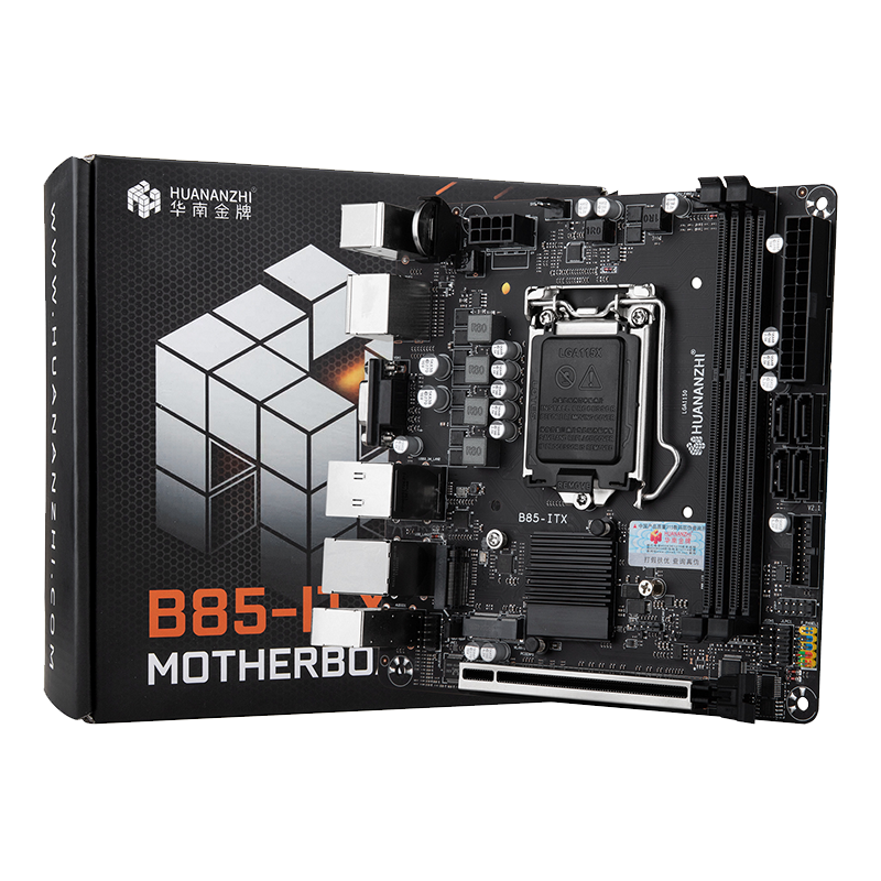 Huananzhi B85 Itx Motherboard Itx Intel Lga 1150 i3 i5 i7 E3 DDR3 1600MHz 16GB M.2 Sata USB3.0 Vga DP HDMI-Compatible