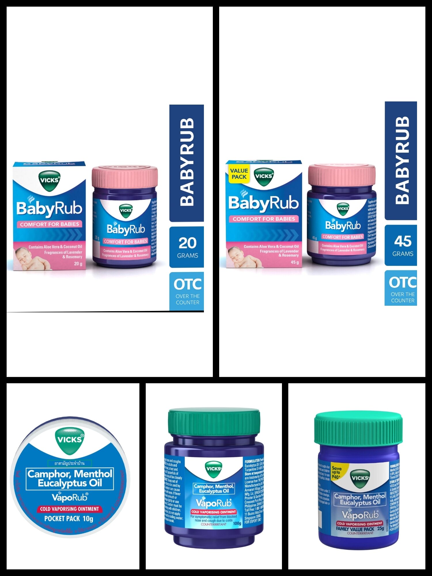Vicks Baby Rub, Vaporub, and Inhaler Lazada PH
