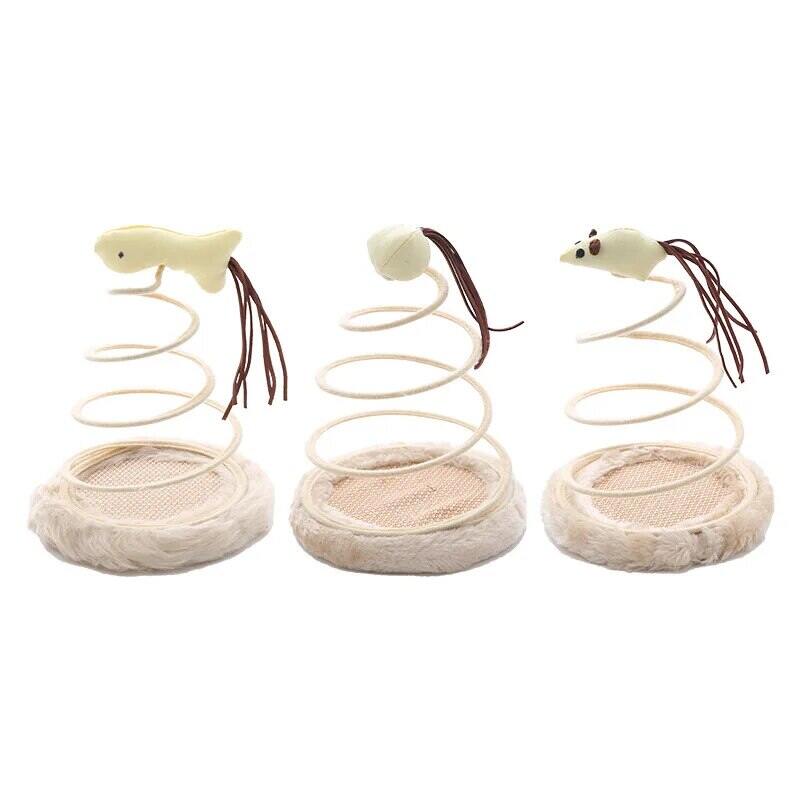Cat Spring Toy Scratch for Indoor Training Play Random Color. 