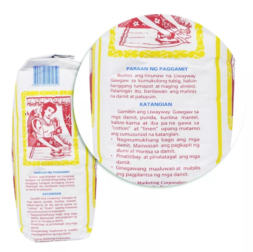 Liwayway gawgaw for laundry  multipurpose. 