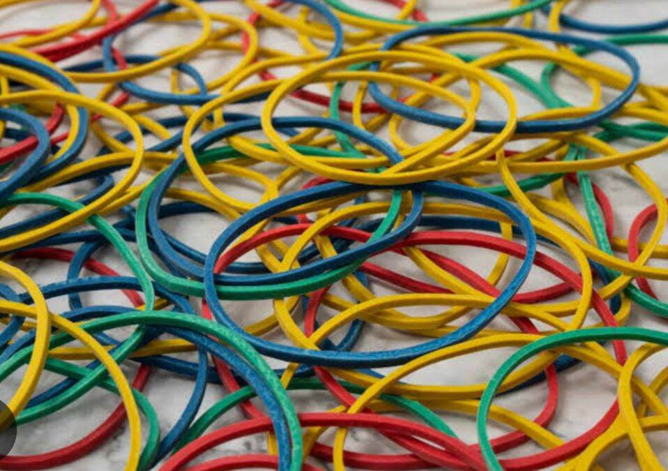 assorted colors rubber (available 1kg 500gmrs 250grms )