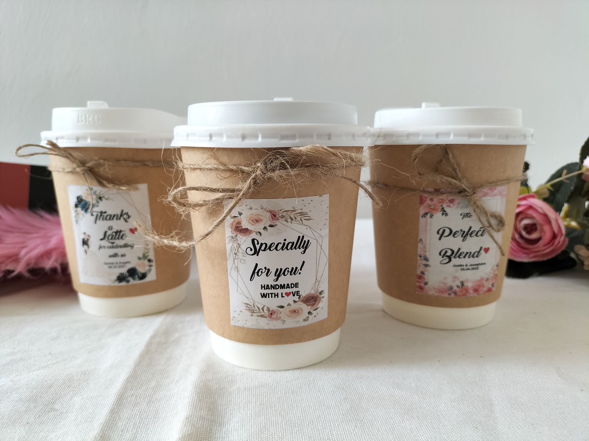 Personalized Coffee Sleeves for Wedding