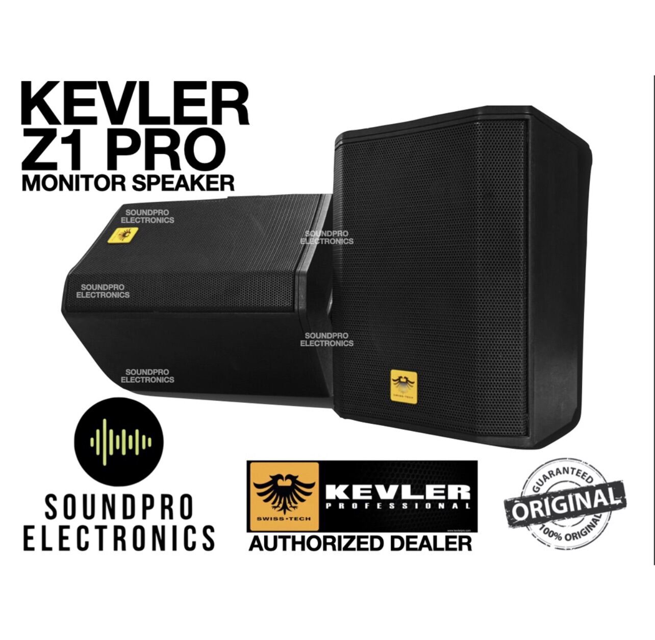 ORIGINAL Kevler Z1PRO 8" 200W Monitor Speaker 2 Way Bass Reflex (Active & Passive)(1pair