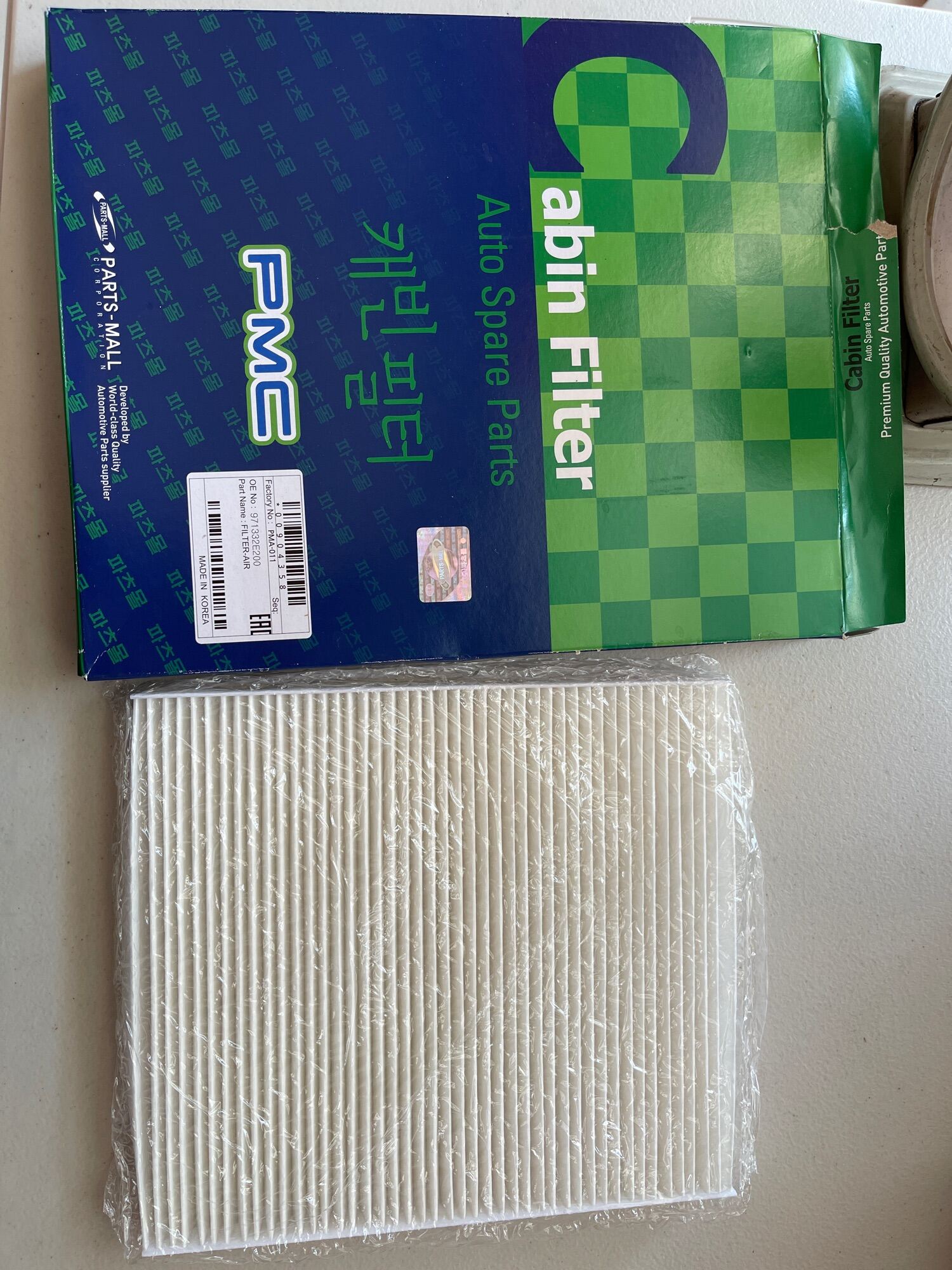 PMC Auto Spare Parts PMA011 971332E200 Cabin Filter Pollen Filter