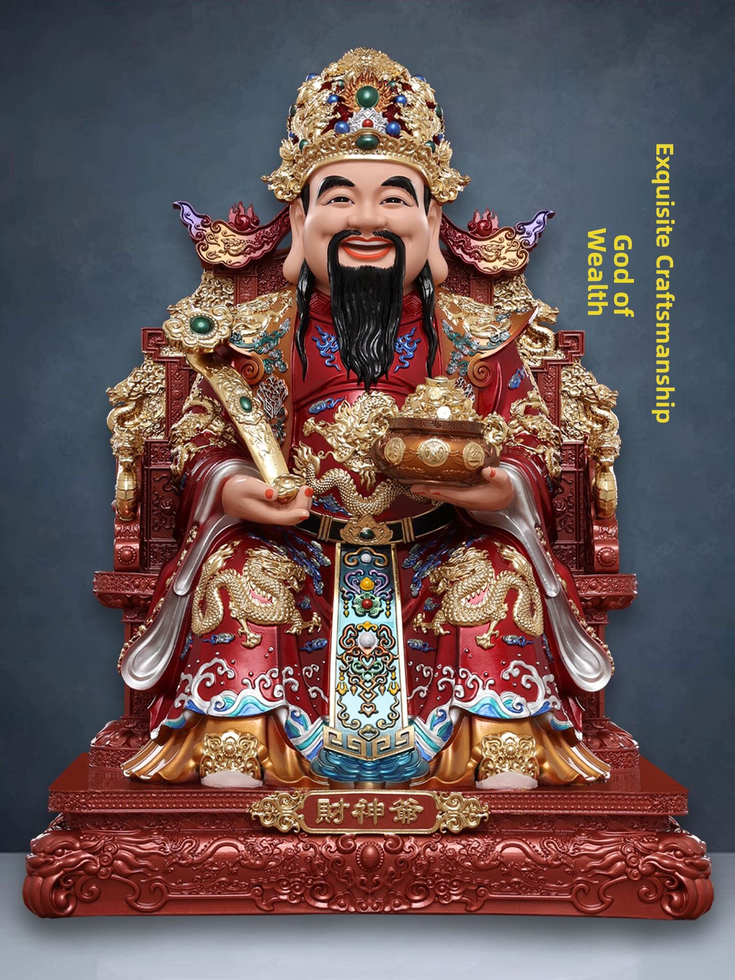 CREATED BY HEART | Resin Wealth God Statue for Worship - Brand CREATED BY HEART Presyo 5,616 Piso*Libreng Shipping