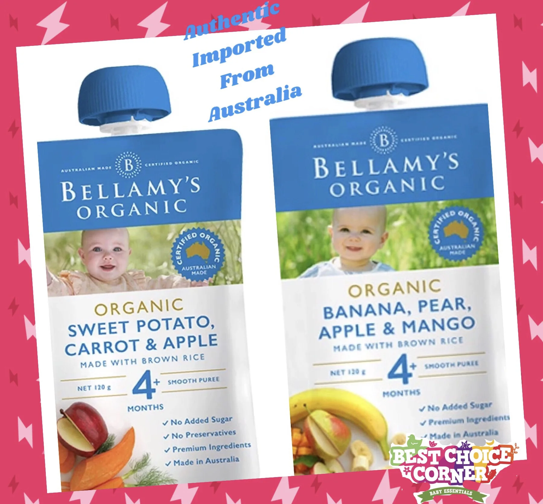 Bellamys Baby Food Puree 120g