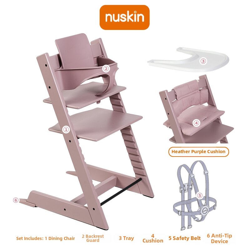 Nuskin | Baby Feeding Chair Learning Chair with Seat Pad and Safety Belt