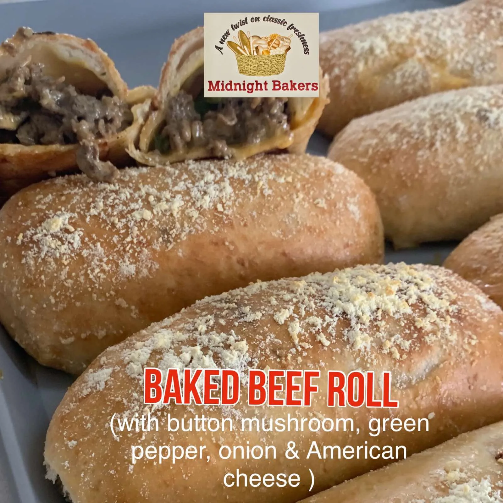 Baked Beef & Cheese Roll