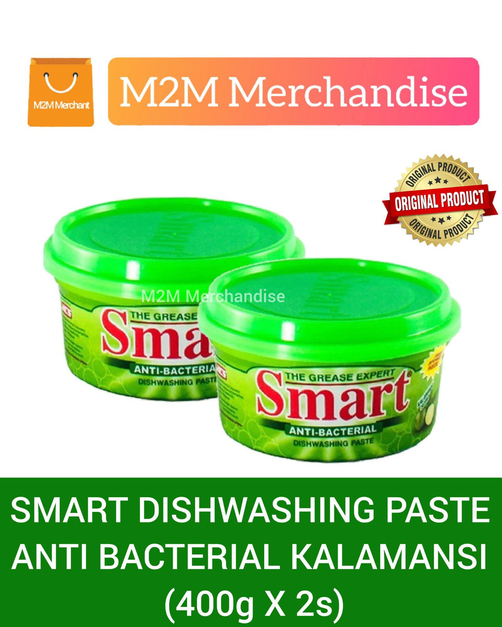 SMART DISHWASHING PASTE ANTI BACTERIAL KALAMANSI (400g X 2s) Lazada PH