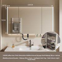 XUANXISHI | Smart Bathroom Mirror Cabinet with Lighting Fog-Resistant Storage Blow Dryer Rack