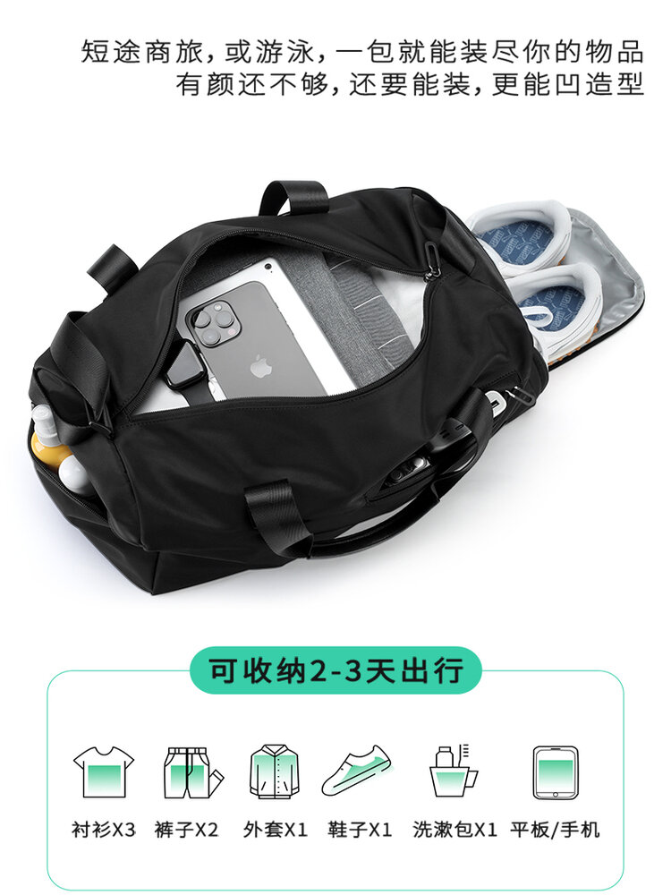 Large Capacity Men's Fitness Bag Williampolo Swimming Travel Bag Wet And Dry Separation Handheld Bag Independent Shoe Compartment Presyo  2,621 Piso*Libreng Shipping
