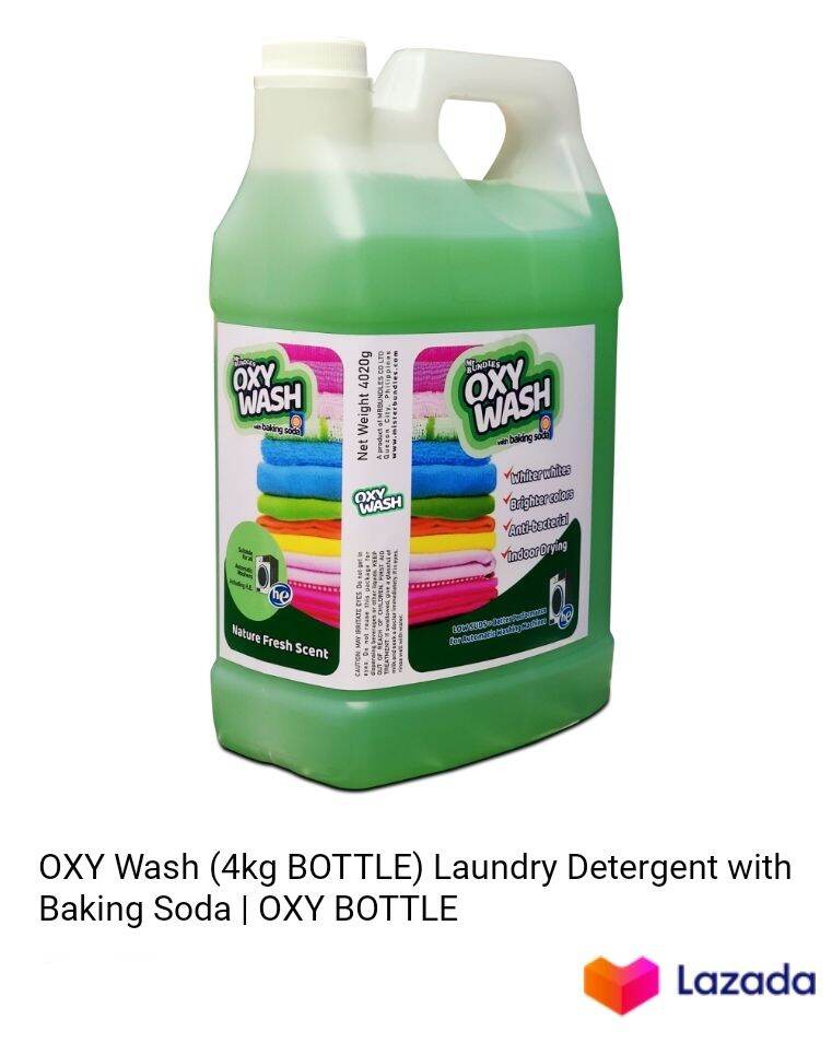 OxyWash OXY Wash Laundry Detergent OXY BOTTLE with Baking Soda (4kg