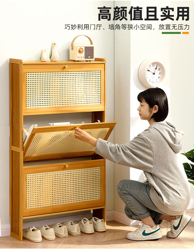 XUSHI Shoe Cabinet Small Apartment Japanese Porch Storage Shoe Rack  Suitable for Doorways (man-made Board) (Color : 01) : : Home &  Kitchen