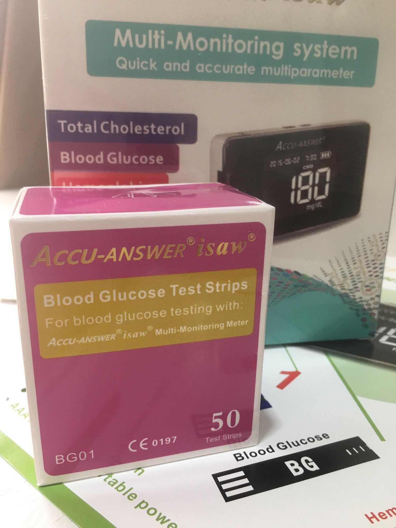 AccuAnswer Isaw blood glucose strips 50’s Lazada PH